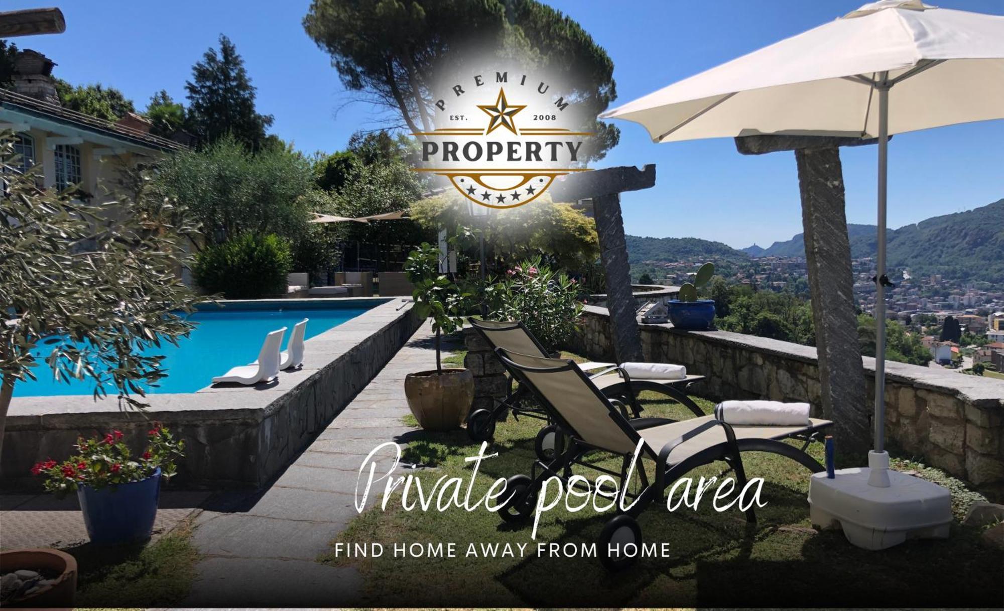 Suite Room With Private Pool Area, Near Como Lake, Private Parking I Villa Dei Leoni Morbio Inferiore エクステリア 写真
